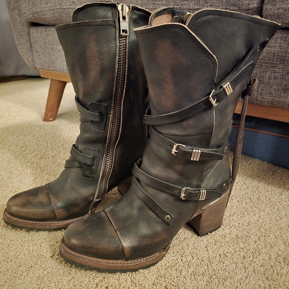 freebird Shoes - Freebird Cora Black Leather Boots